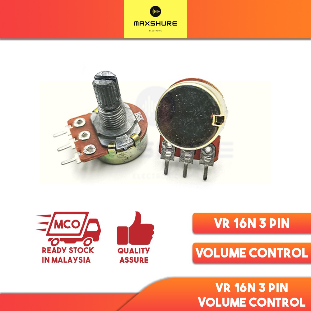 [MaxShure] 3 Pin 1 Lane Volume Control Potentiometer / Variable ...