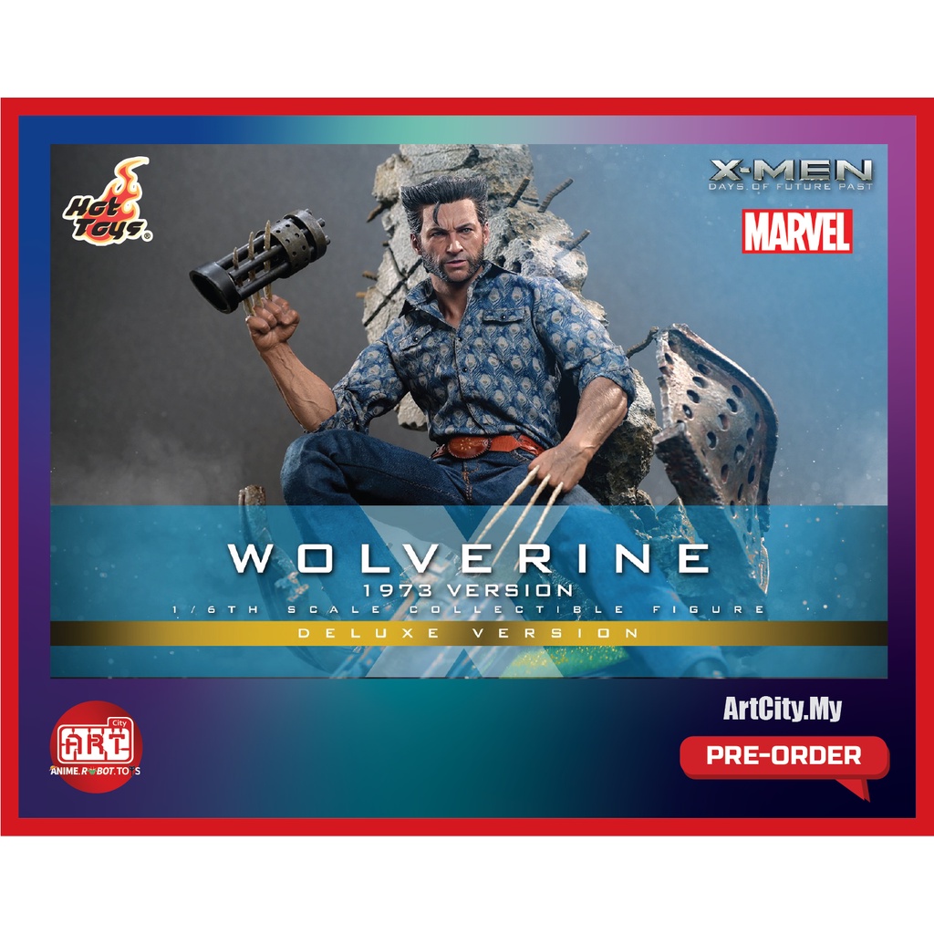 Hot Toys - Statuetta Wolverine (1973) Versione Deluxe 30 Cm - X-Men Days Of Future Past - 3
