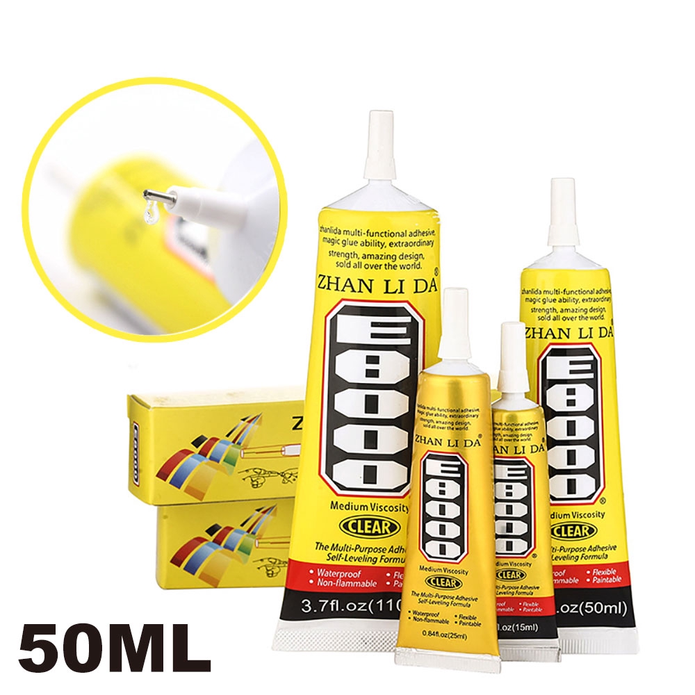 E8000 Multipurpose Adhesive, High Performance Liquid Glue, Super Strong  Adhesive for Glass Jewelry Crafts Rhinestone Nail DIY Fix Phone Screen Glass