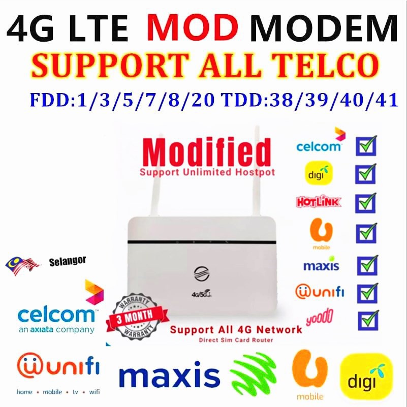 HOT MY Stock Original New Modified Unlimited Share Hotspot Modem