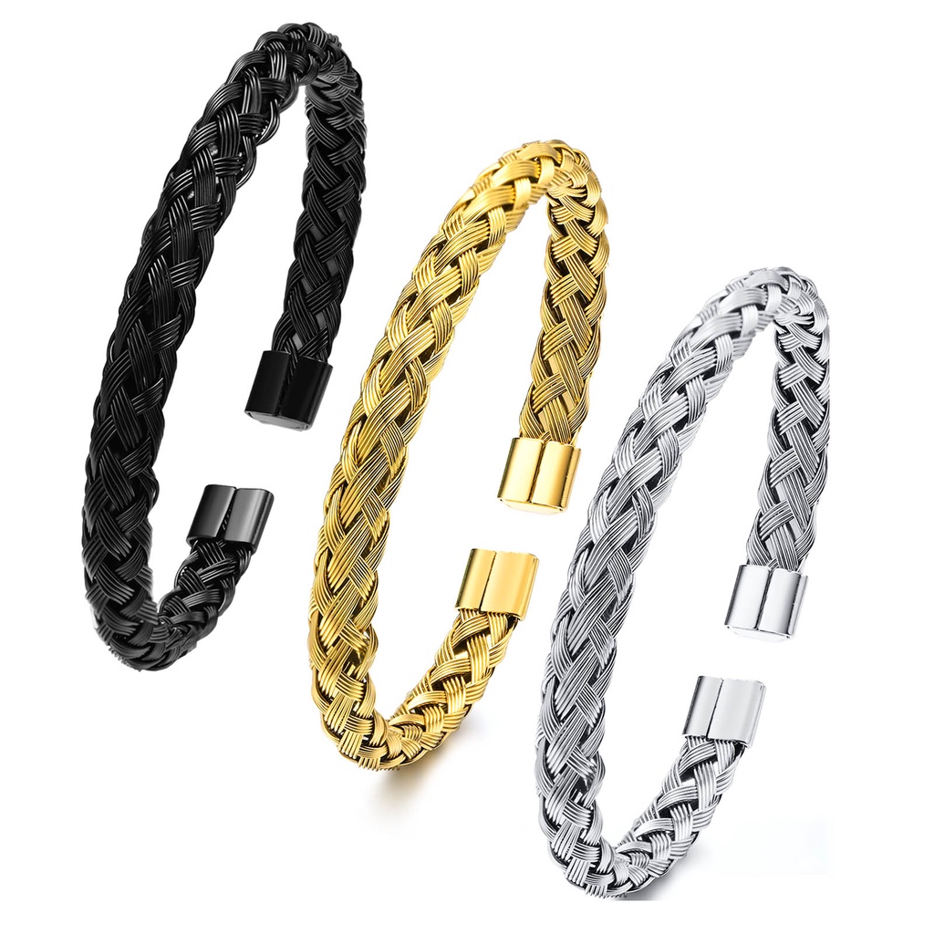 Vnox Braid Stainless Steel Bracelet for Men | Shopee Malaysia