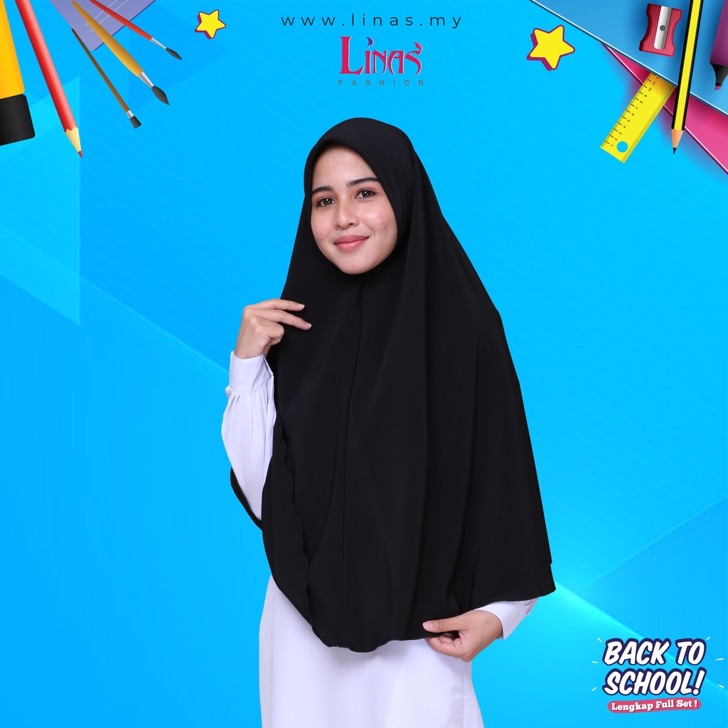 LINAS FASHION | TUDUNG LABUH SEKOLAH MADINAH VARIASI WARNA | UNIFORM ...