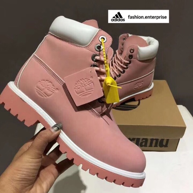 Pink shop timberland boots