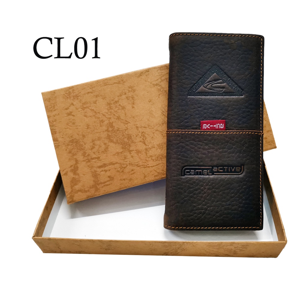 CL｜Camel Active Long Wallet Leather （with box）lelaki dompet gift fatherday quality baik 男士长版拉链钱包
