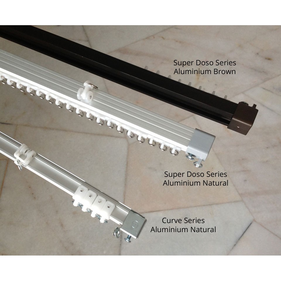 Super Doso Brown 0.95mm Thickness Curtain Tracks / Railings | Shopee ...