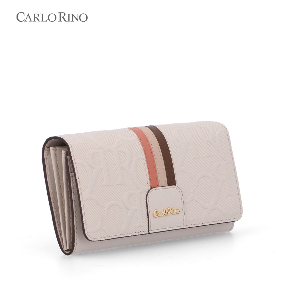 Carlo Rino Nude Lucky Stripe 2-Fold Wallet | Shopee Malaysia