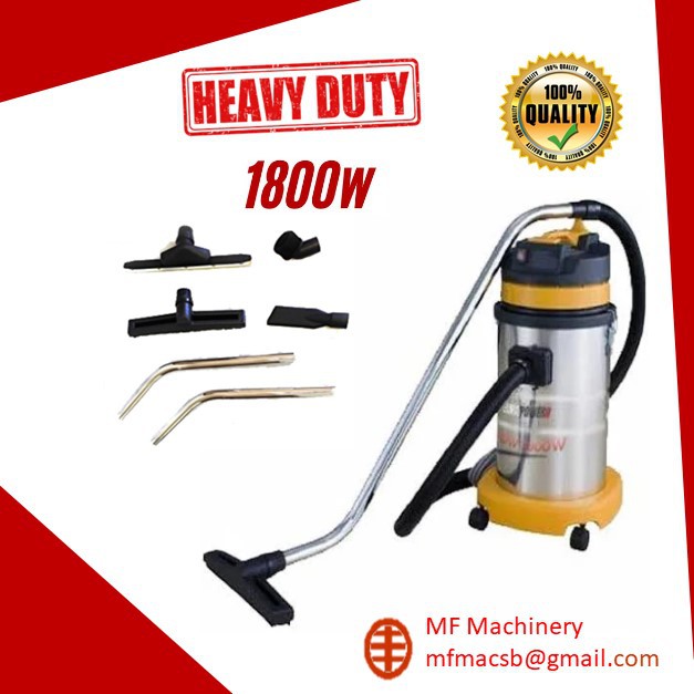 Mf EUROX VAC5001 Wet & Dry Heavy Duty Stainless Steel Vacuum Cleaner ...