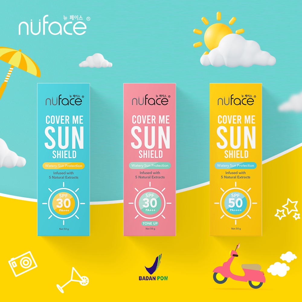 Nuface Cover Me Sun Shield (Sunscreen)/Sun Shield Tone Up SPF 30 PA