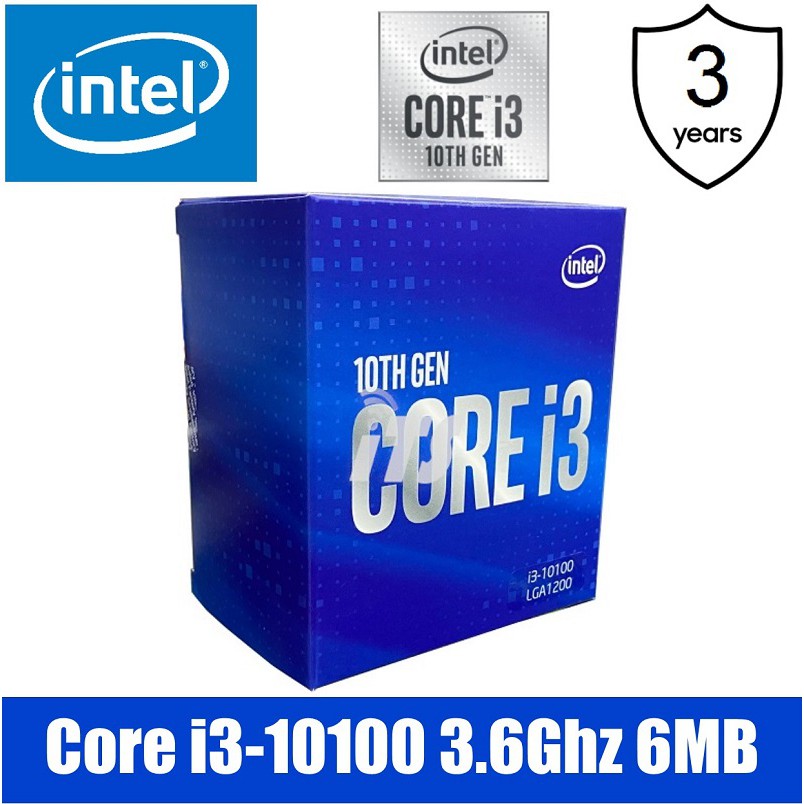 Intel Core I3-10100 10th Gen Processor - Comet Lake (6MB Cache, 3.6Ghz)