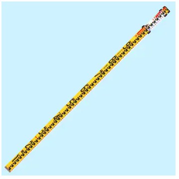 Aluminium Leveling staff /height ruler, telescopic max. 5m length black ...