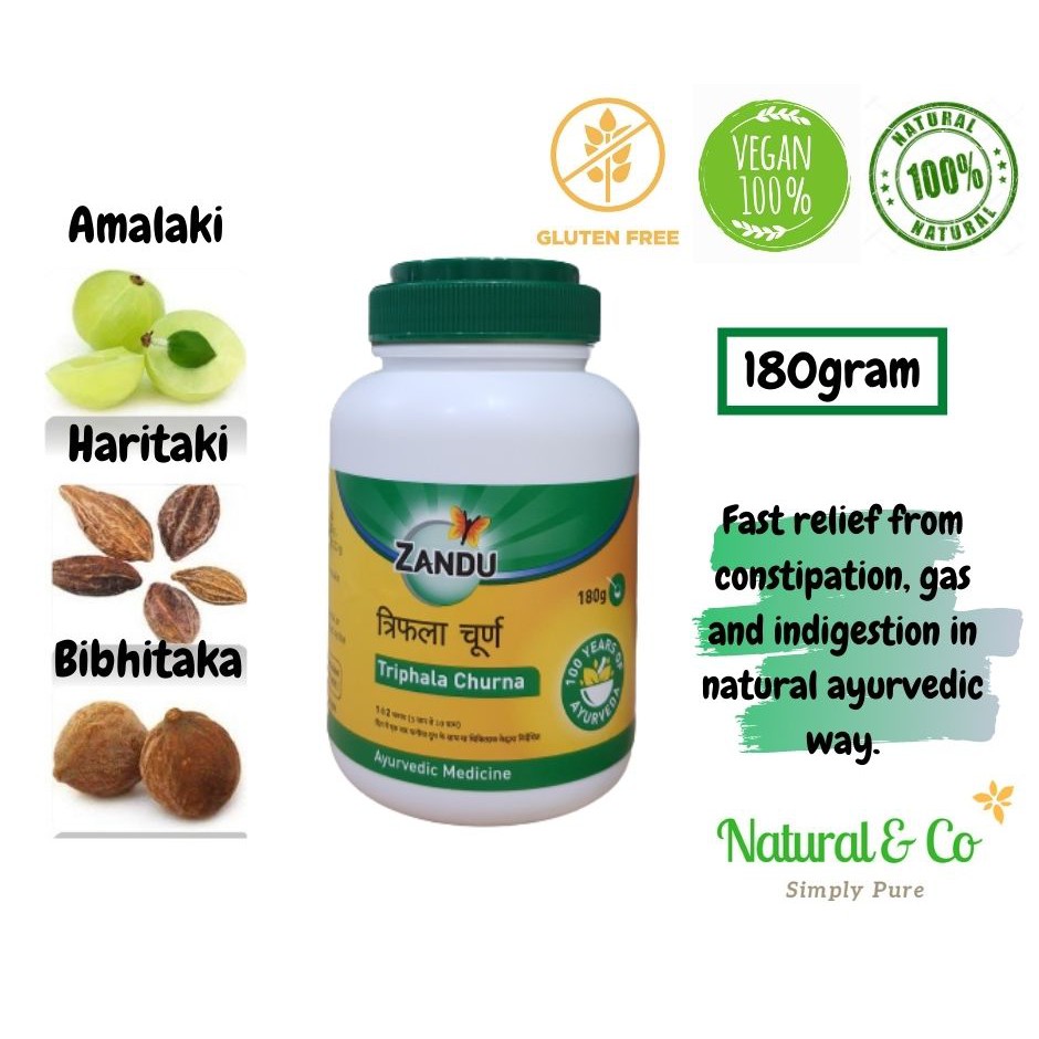 Zandu Triphala Churna 180 gram Ayurvedic Medicine EXP 6/2026