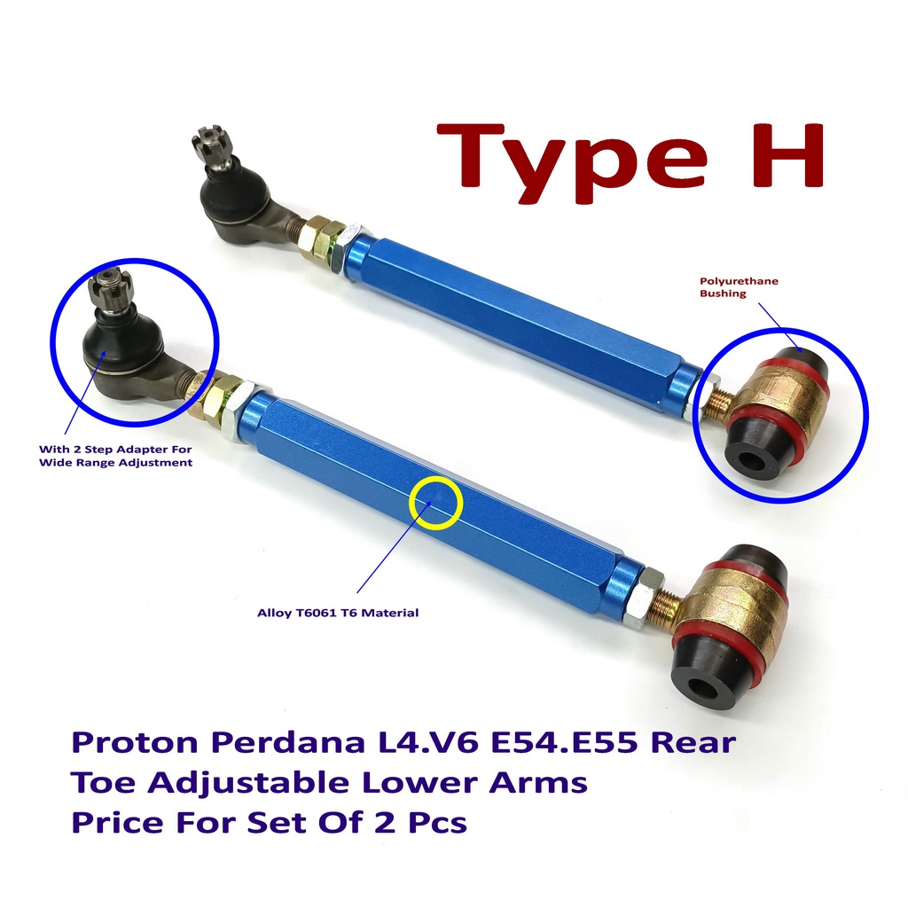 Proton Perdana L4.V6 E54.E55 Rear Toe Adjustable Lower Arms - #2138 ...