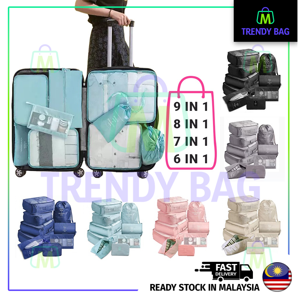 Extra Large Type 6/7/8/9 in 1 Set Travel Packing Clothes Storage