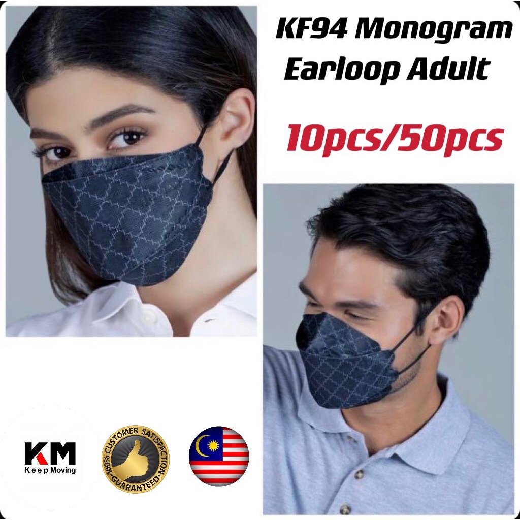 KF94 Monogram Colour Earloop for Adult 4ply Facemask 10pcs(1 pack ...