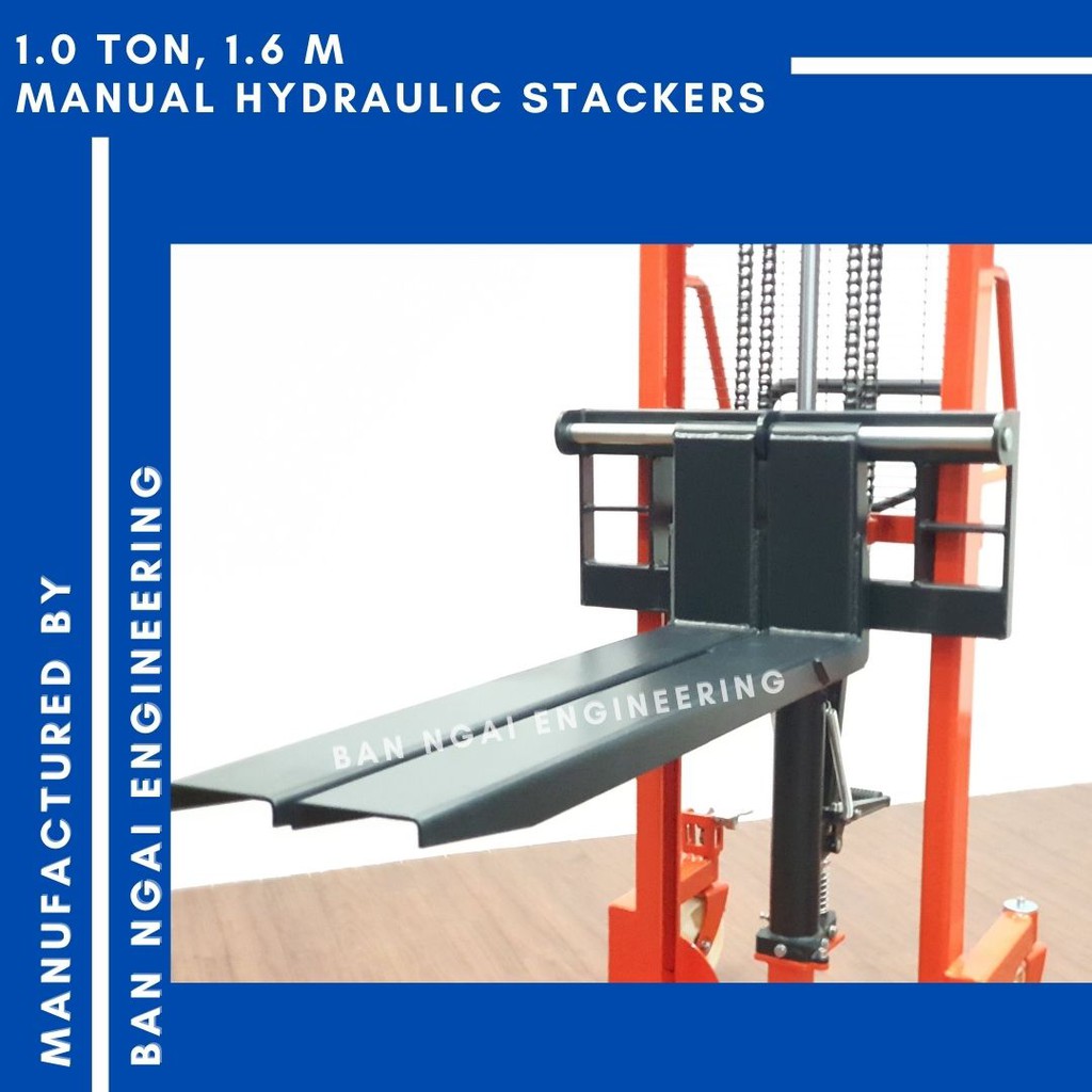 SUPERFORM 1 Ton, 1.6m Stacker Heavy Duty Premium Manual Hand Hydraulic ...