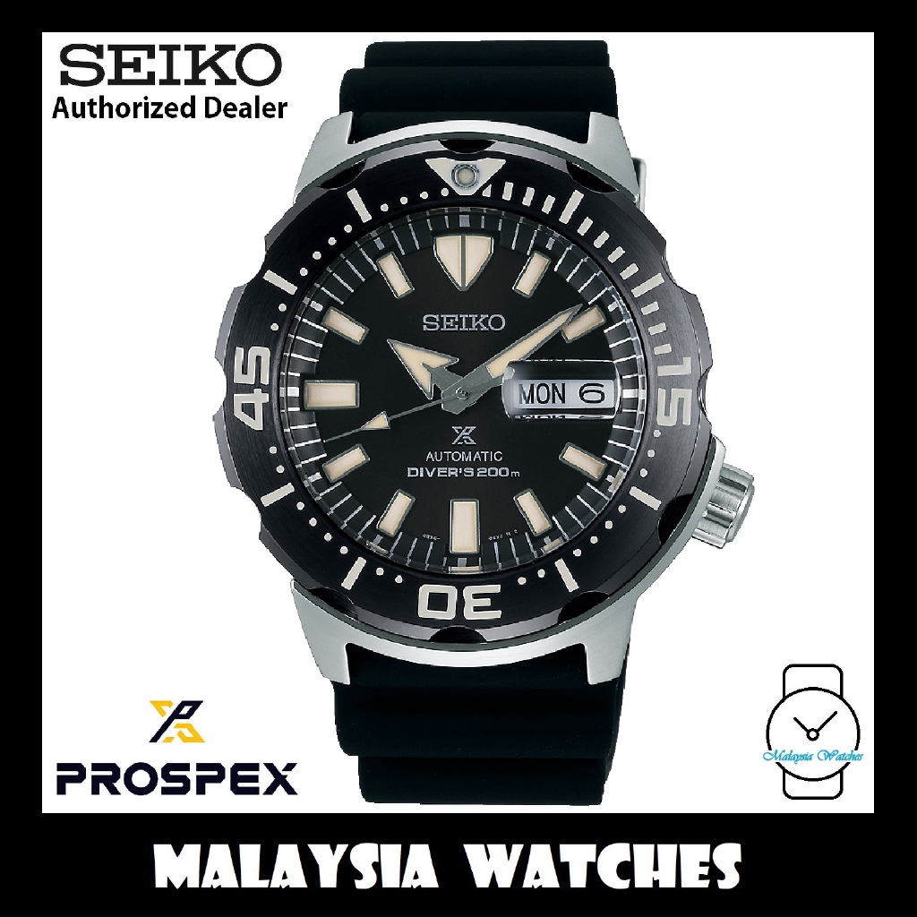 Seiko Prospex Monster SRPD27K1 Automatic Diver s 200M Black Dial Gents Black Silicone Strap Watch Shopee Malaysia