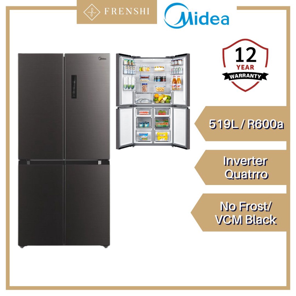 Midea 519L 4 Door Inverter Refrigerator MDRF632FGF28 Shopee Malaysia