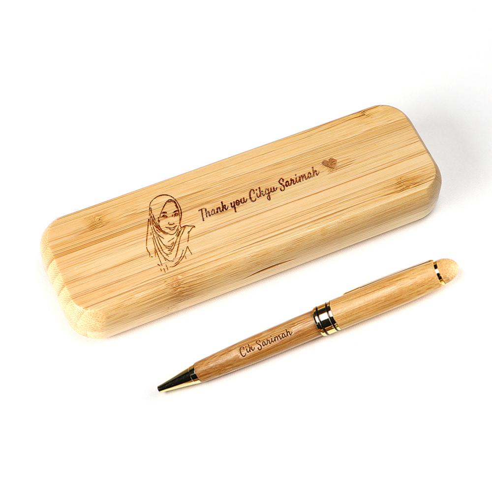 Personalized Bamboo Pen (FREE Name Laser Engraving) Teacher/Best Friend/Colleague/Student Gift