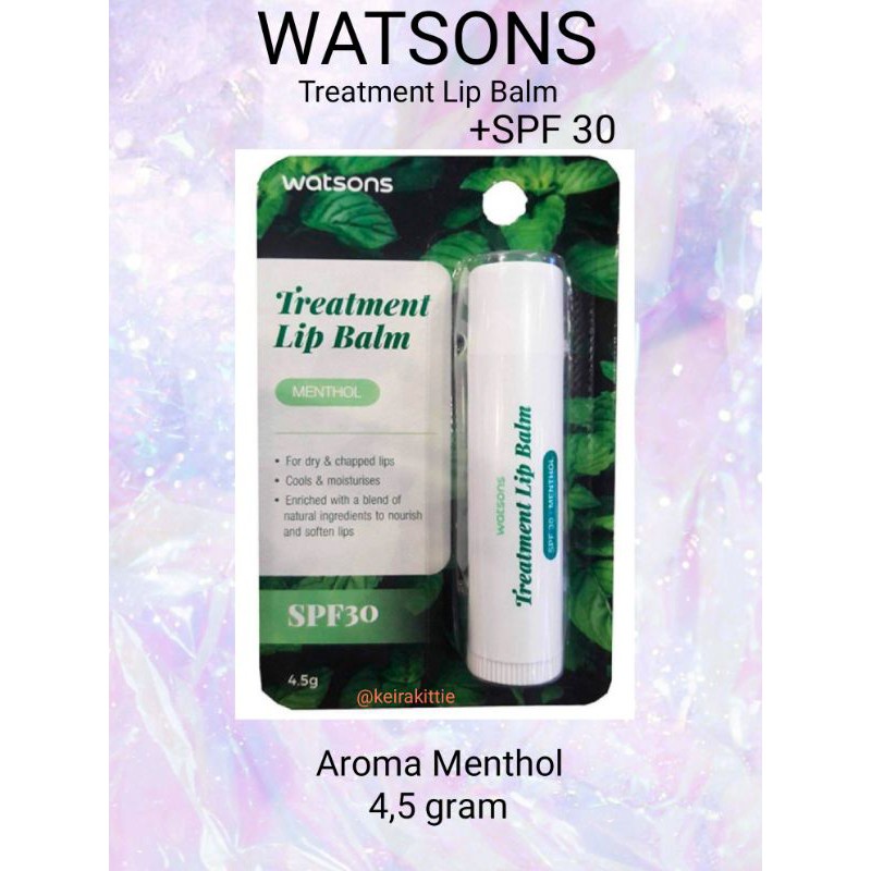 WATSONS Treatment Lip Balm ( Menthol ) Shopee Malaysia