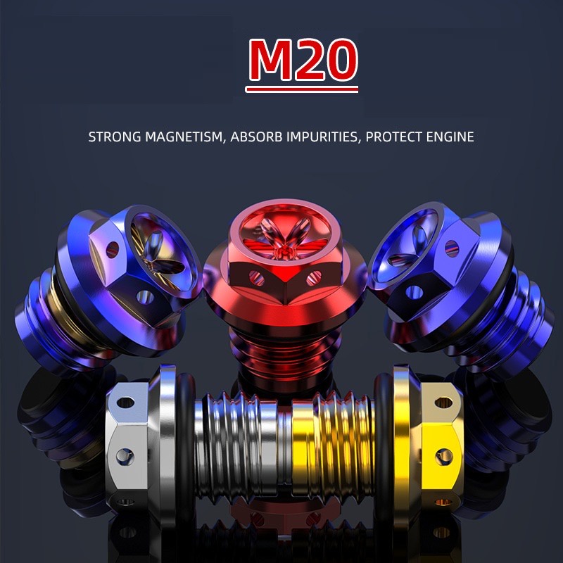 Ready Stock M20 ENGINE OIL SCREW NUT TITANIUM GOLD