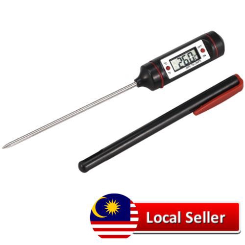 PROBE TYPE FOOD BAKING ELECTRONIC THERMOMETER (BLACK) | Shopee Malaysia