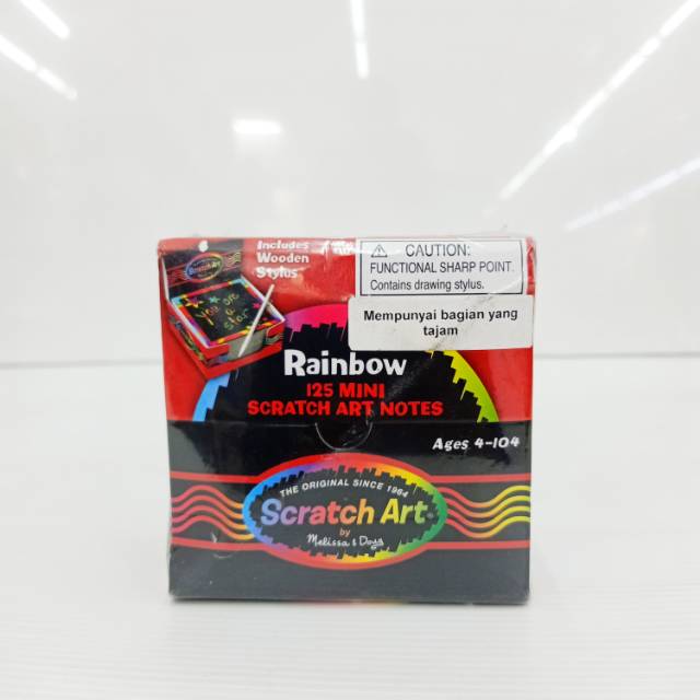 Melissa & Doug Scratch Art Holiday Mini Notes – 125 Bigliettini A Forma Di Albero, Calza, Stella, Ornamento E Fiocco Di Neve, Con Stilo In Legno, Per Bambini 4+