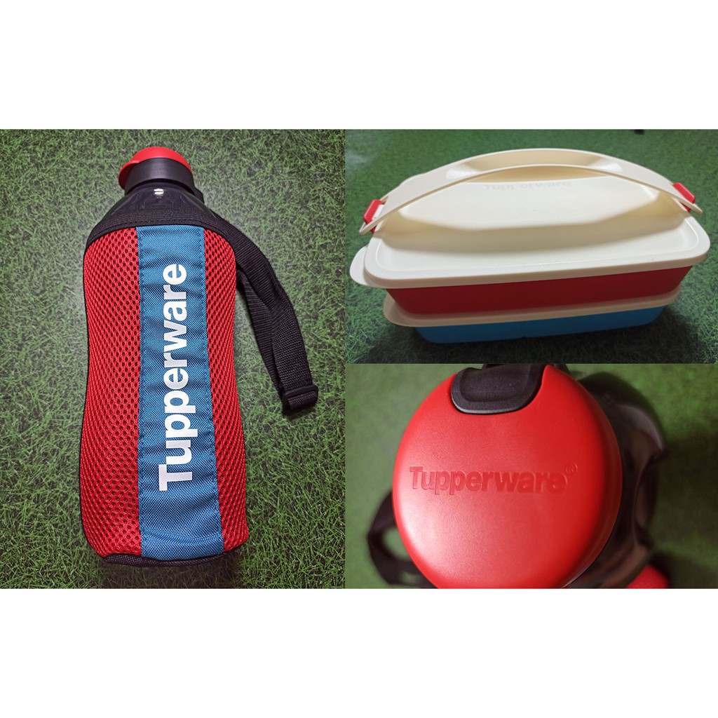 Tupperware lunch box & Tupperware Giant Eco Bottle 2L / with Pouch (1