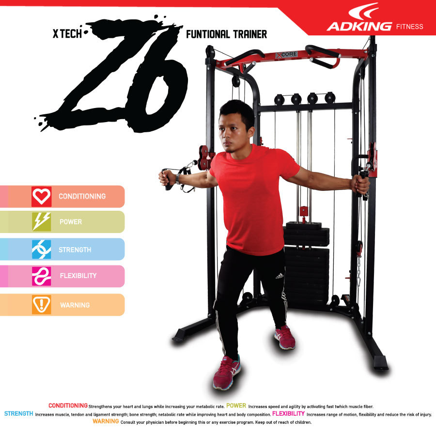 Functional Cable Cross Trainer With 90KG Weight Stack Z6 B91 | Shopee ...