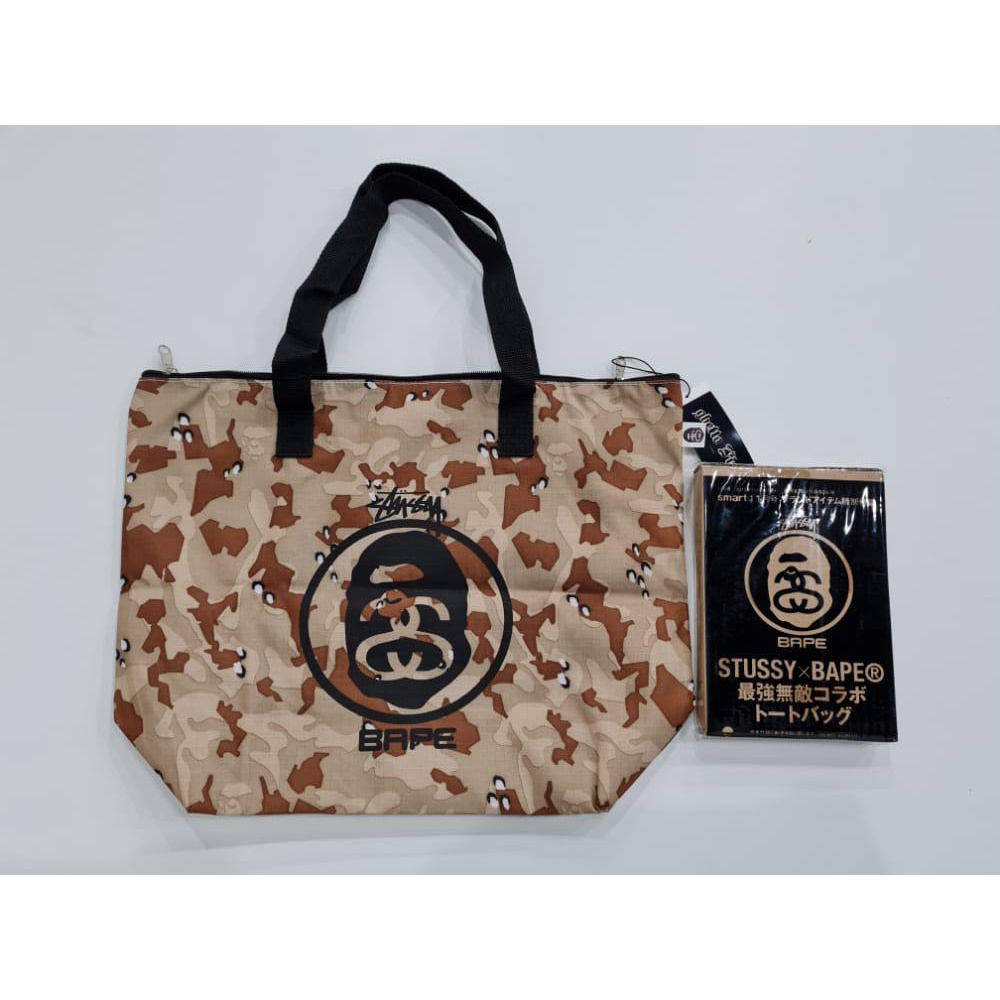 Stussy x bape online tote bag