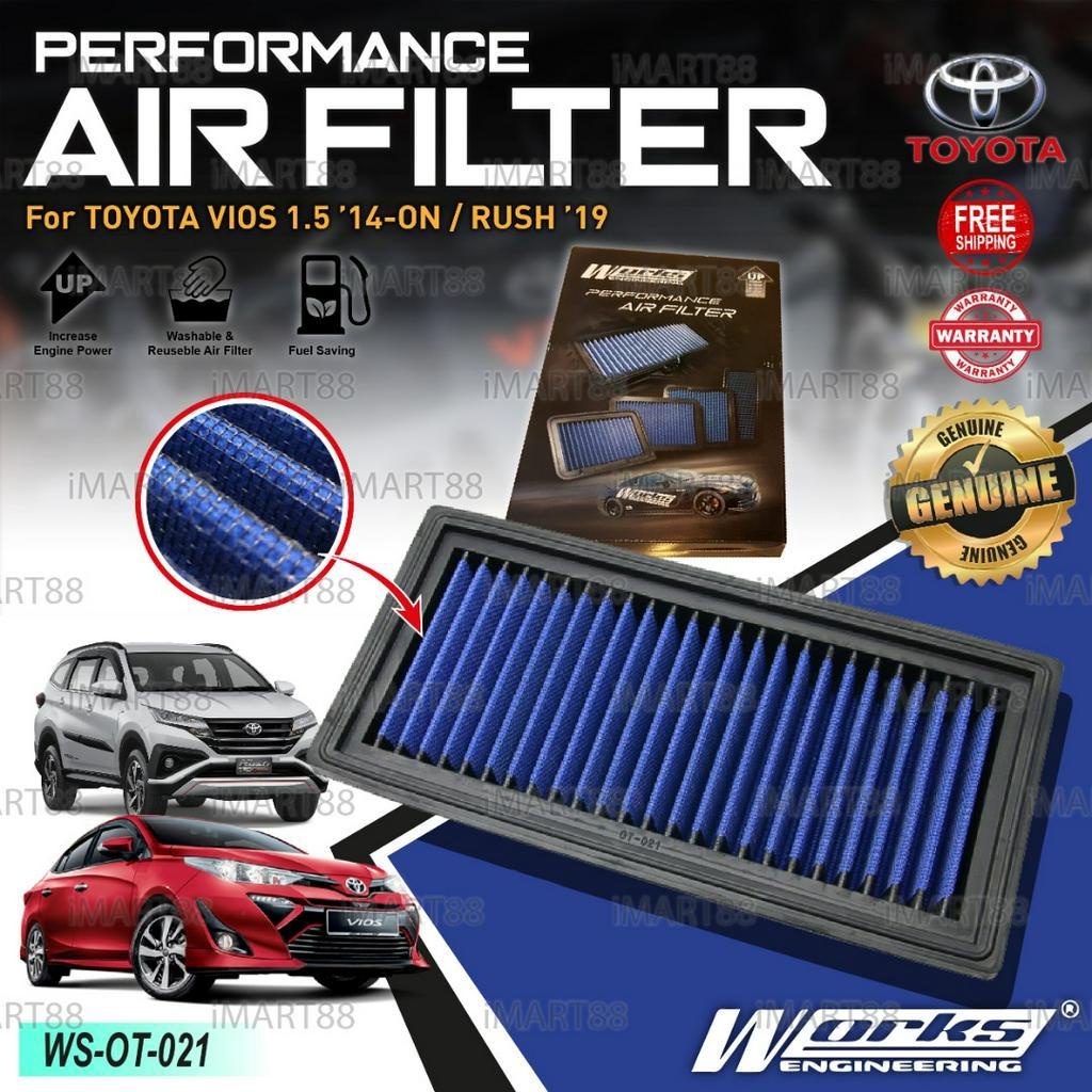 Works Engineering Air Filter Toyota Yaris Vios NCP150 NCP151 1.5 2014