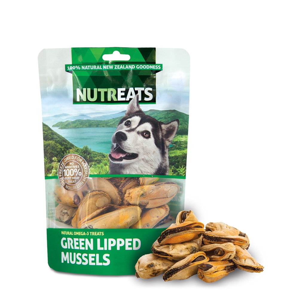 NUTREATS GREEN LIPPED MUSSELS Nuts Premium Dog Snack For Health Helps Against Arthritis (50g