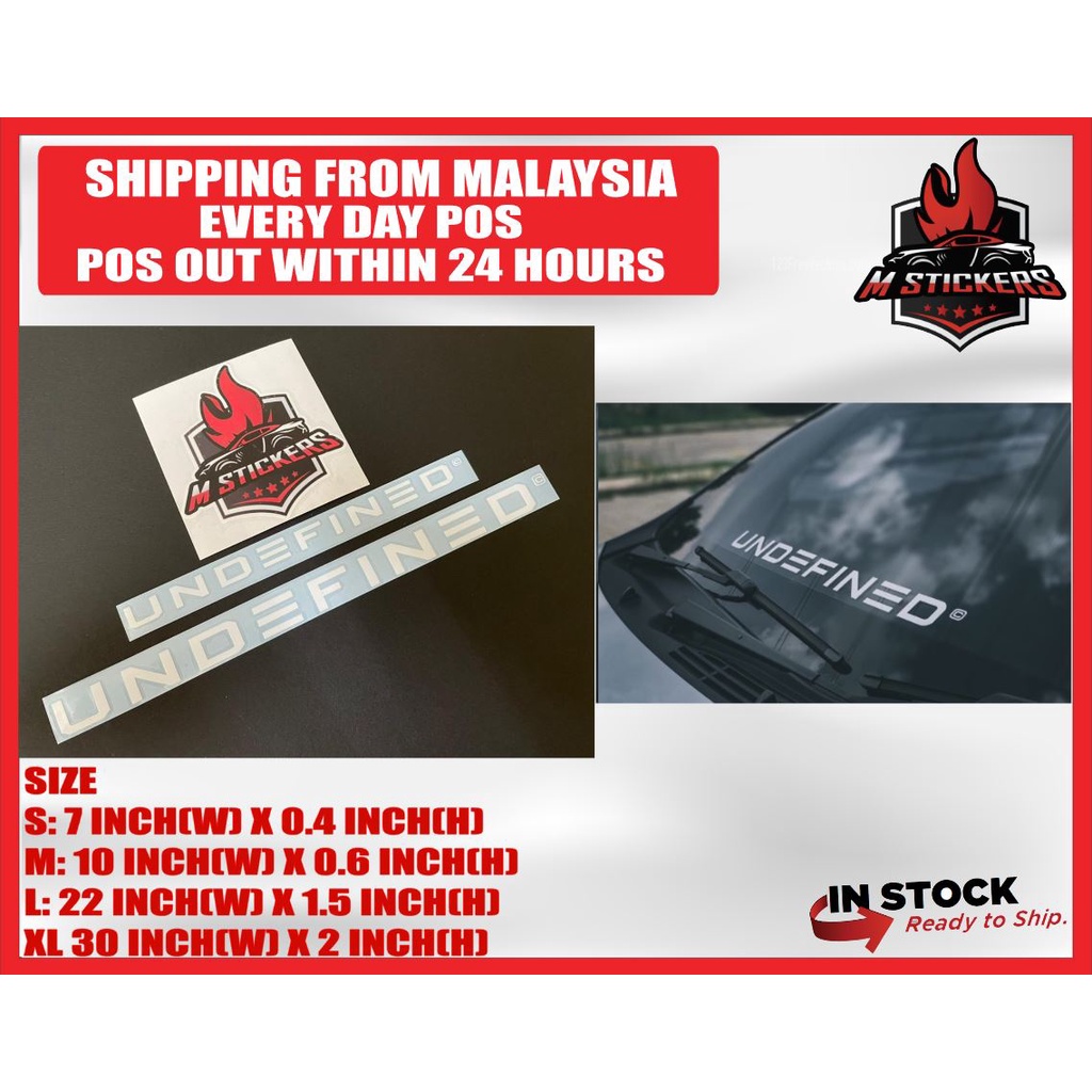 UNDΞFINΞD UNDEFINED CAR STICKER STICKER KERETA | Shopee Malaysia