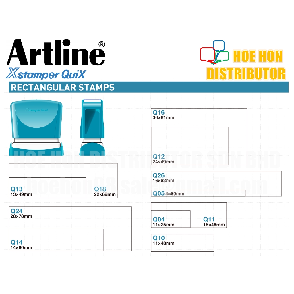 [Customize] Japan Artline Xstamper Quix Preinked Waterproof Artwork