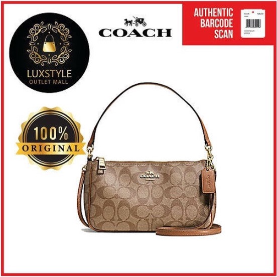 Coach messico top best sale handle pouch in signature