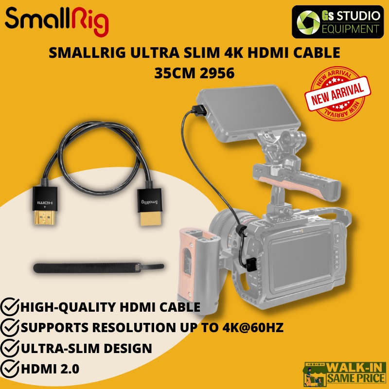 SmallRig Ultra Slim Dây HDMI 2 đầu Dài 35cm Chuẩn 4K 60p 2956b | Việt Nam - Foto 11