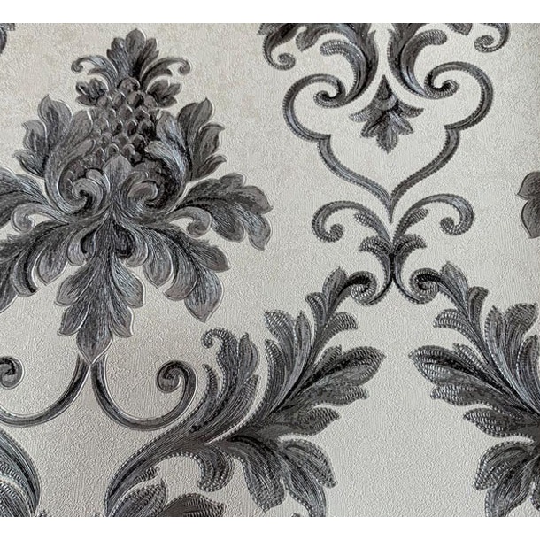 New premium Luxury vinyl wallpaper Motif Fibrous And Embossed | Shopee ...