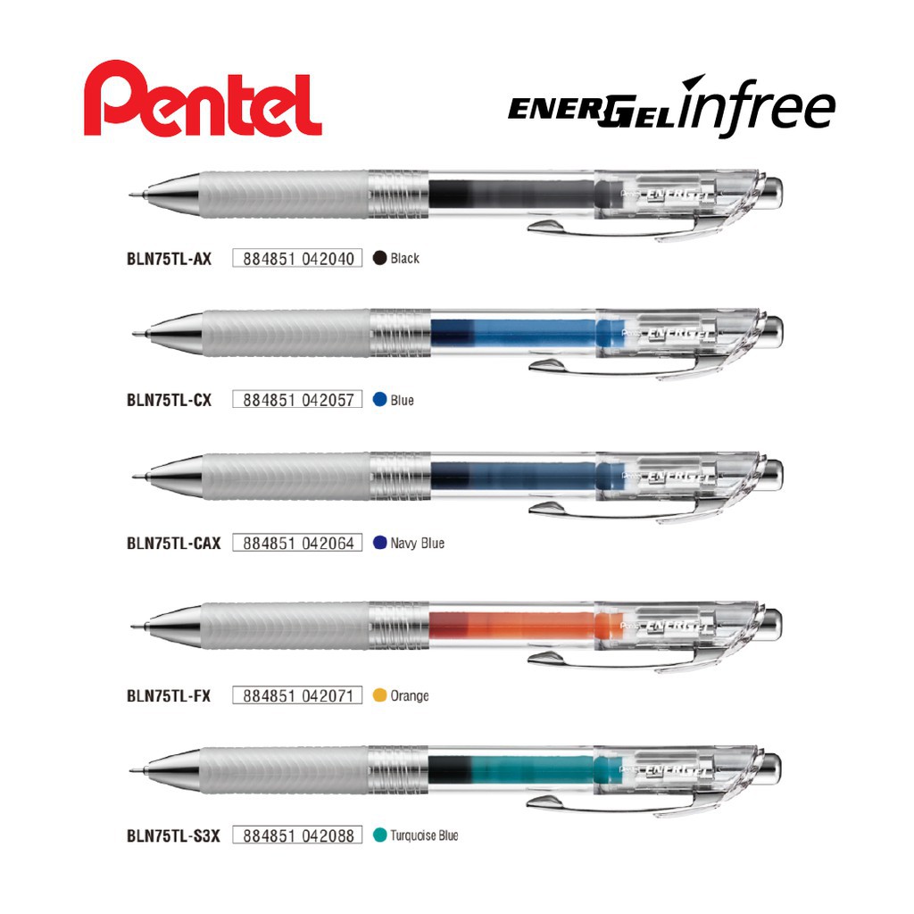 Pentel Energel Infree Retractable Gel Roller Pen 1pcs | Shopee Malaysia