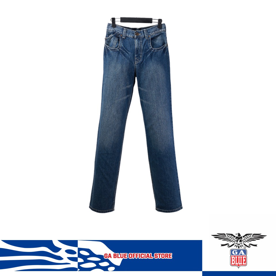 GA Blue 911 Men's Regular Rise Regular Fit Jeans 1163 Shopee Malaysia