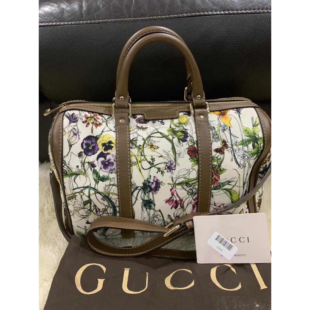 GUCCI Floral Boston Handbag Shopee Malaysia