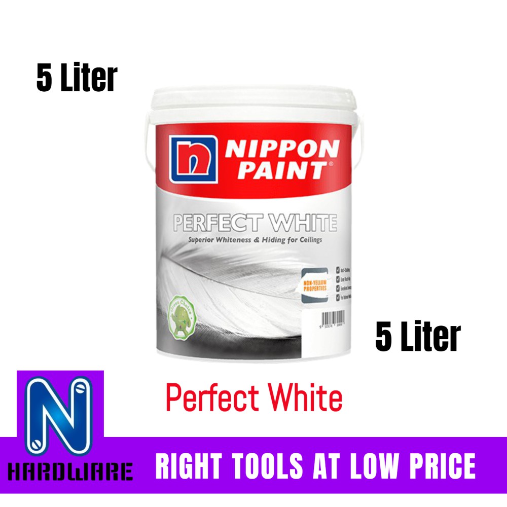 Nippon Paint Perfect White Interior Wall Ceiling Cat Dalam Dinding