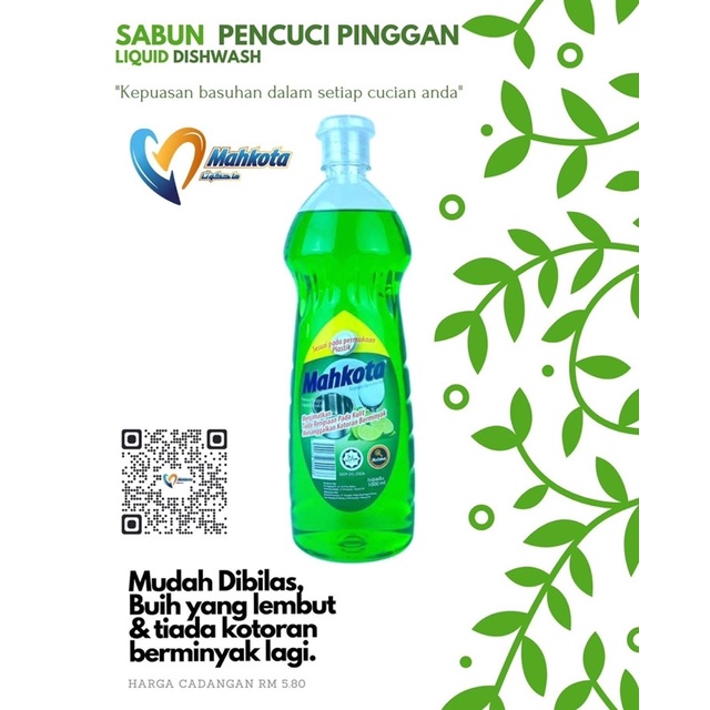 DISHWASH MAHKOTA 1000ml | Shopee Malaysia