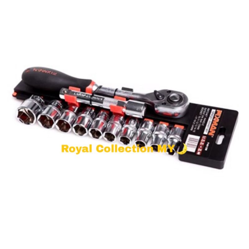 FIXMAN Socket and Ratchet Tool Set 12pcs Shopee Malaysia