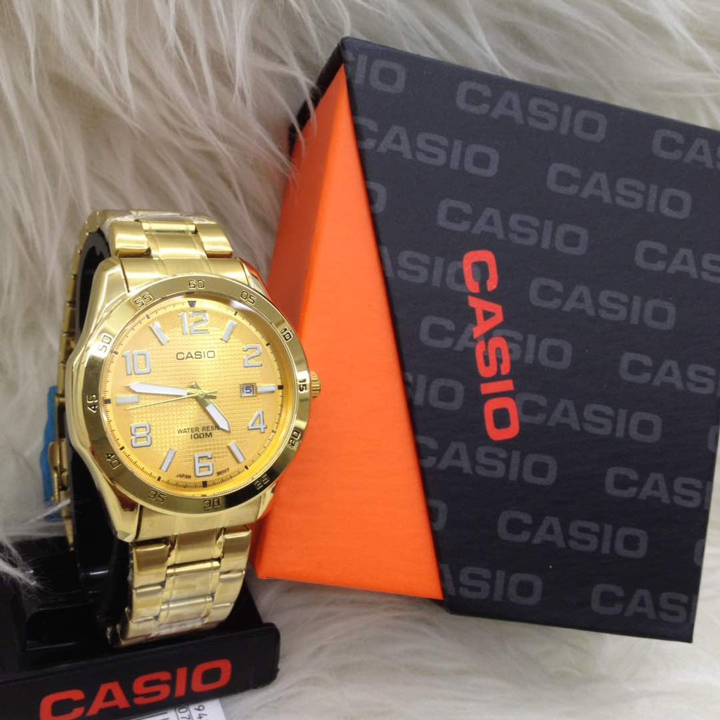CASIO WATCH FOR MEN 13 (GOLD) Shopee Malaysia