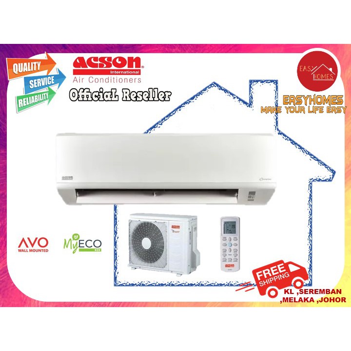 Acson A3wm10na3lc10f 10hp Avo Series Wall Mounted R32 Non Inverter Air Conditioner Shopee 2805