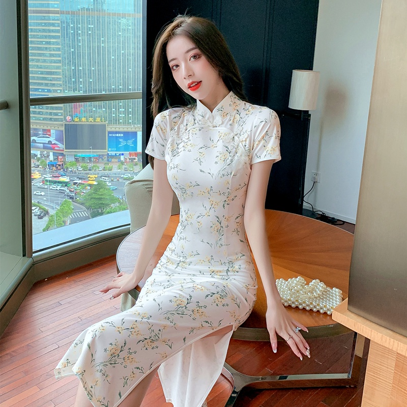 Chinese style shop midi dress