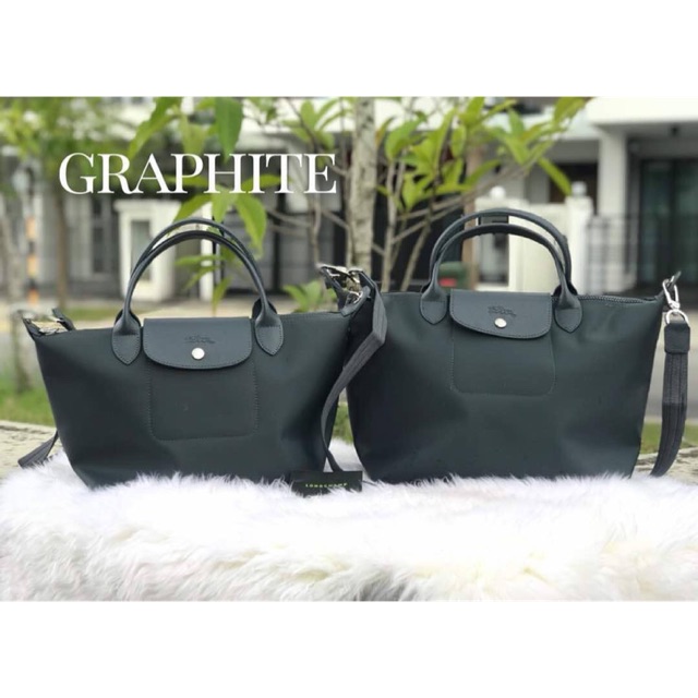 100% Authentic Longchamp Neo (Graphite Grey) Small