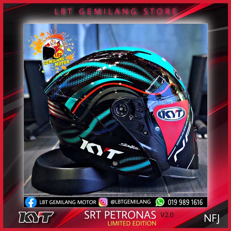 KYT Helmets NFJ [SRT PETRONAS V2.0] LIMITED EDITION Shopee Malaysia