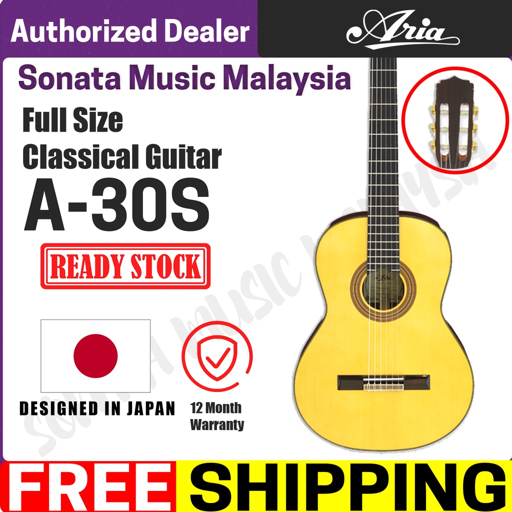 ARIA A-30S Full Size Classical Guitar Solid Top for Beginner( a30s / A 30 /  C40 / CS40 / CGS103 ) | Shopee Malaysia