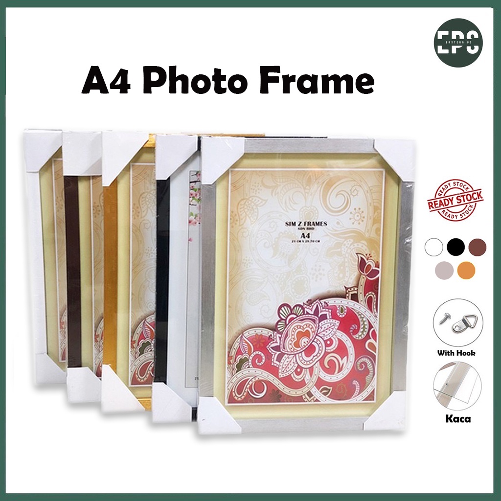 A4 Photo Frame/ Document Frame/ Frame Gambar DIY Frame Wall Deco/Photo