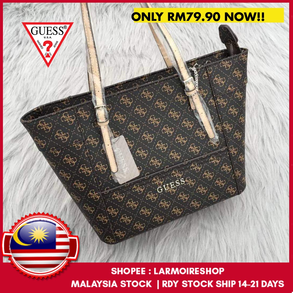 Ready Stock Malaysia Guess Women Tote Bag Handbag Guess Handbeg Perempuan Beg Wanita